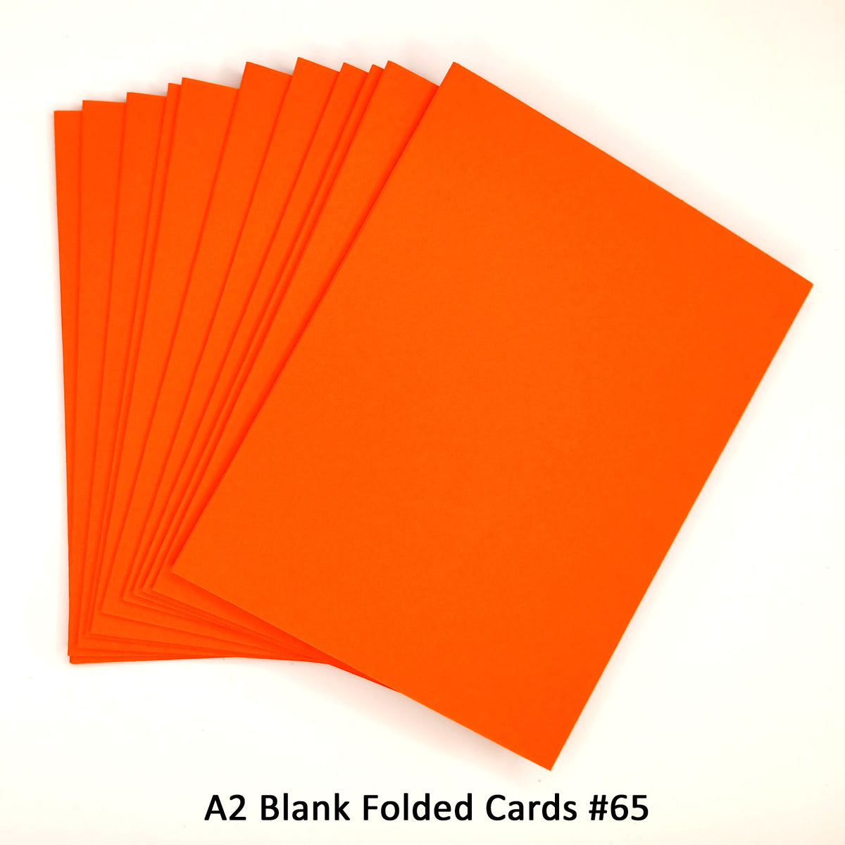 Lot de 10 cartes pliantes format A5 – Orange avec enveloppes C5 et feuilles intérieures assorties en blanc – Cartes pliantes vierges 14,8 x 21 cm