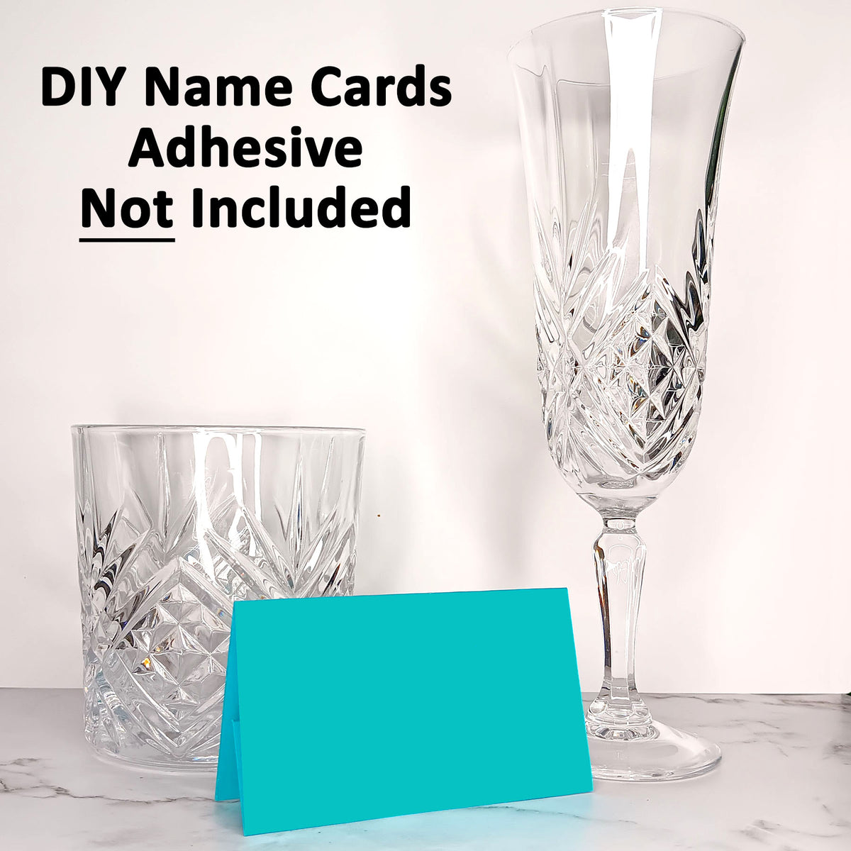 25 Pack Teal DIY Table Tent Name Card DIY Paper Supply