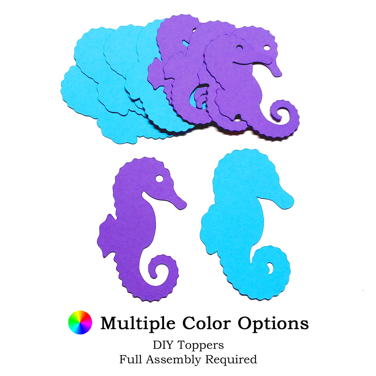 Seahorse DIY Cupcake Topper (12 kits per order) – DIY Paper Supply