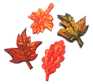 How To Make: DIY Swirl Painted Clay Leaf