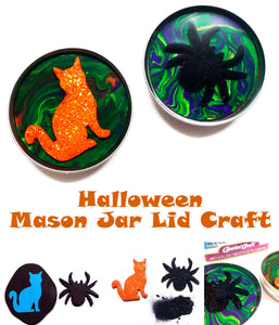 How To Make: Halloween Mason Jar Lid Craft