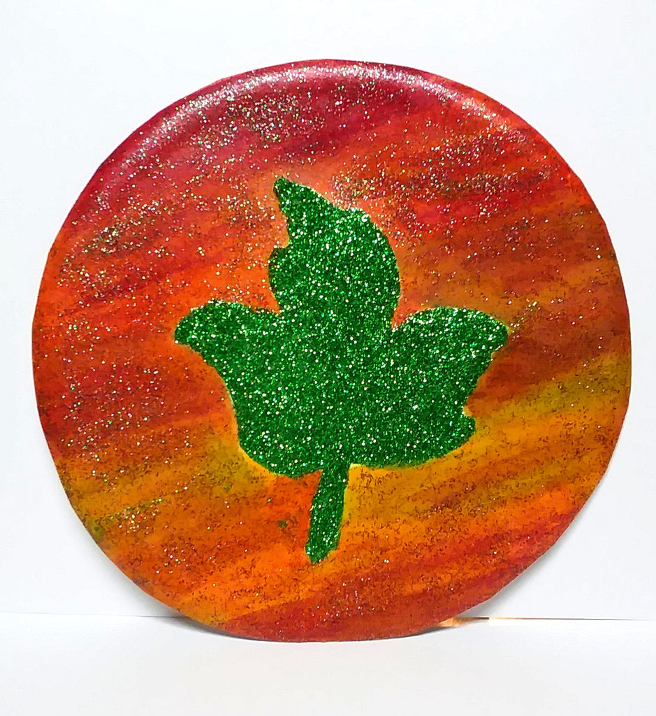 How To Make: Paper Plate Watercolor Leaf Craft