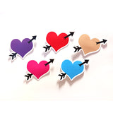 Heart & Arrow Shapes Printed Design - 12 per order (Pricing for sizes vary)