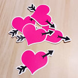 Heart & Arrow Shapes Printed Design - 12 per order (Pricing for sizes vary)
