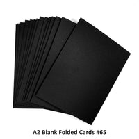 Black A2 Folded Cards - 12 or 50 (Blank)