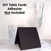 12 Pack - Black DIY Table Tent Card