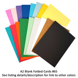 Blue A2 Folded Cards - 12 or 50 (Blank)