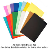 Green A2 Folded Cards - 12 or 50 (Blank)