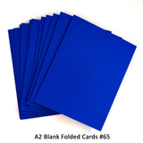 Blue A2 Folded Cards - 12 or 50 (Blank)