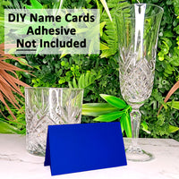 25 Pack - Blue DIY Table Tent Name Cards