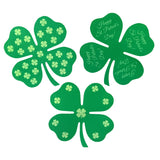 Clover Shapes Green Printed Design - 12 per order (Pricing for sizes vary)
