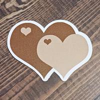 Double Heart Shapes Printed Design - 12 per order (Pricing for sizes vary)