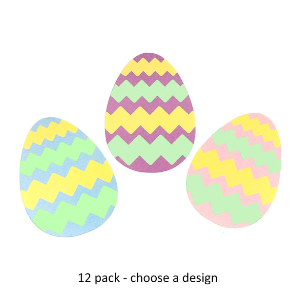Egg Shapes Printed Design #1 - 12 per order (Pricing for sizes vary)