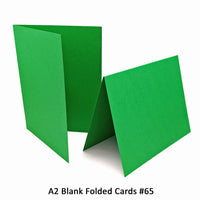 Green A2 Folded Cards - 12 or 50 (Blank)