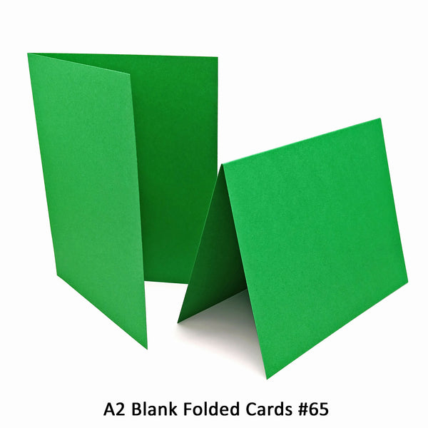 Green A2 Folded Cards - 12 or 50 (Blank)