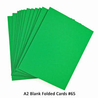 Green A2 Folded Cards - 12 or 50 (Blank)