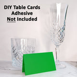 25 Pack - Green DIY Table Tent Name Cards
