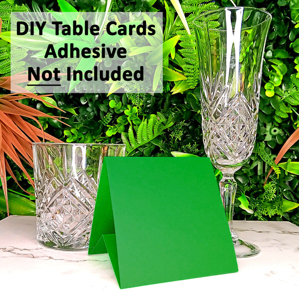 12 Pack - Green DIY Table Tent Card