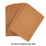 Kraft Brown A2 Folded Cards - 12 or 50 (Blank)