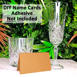 25 Pack - Kraft Brown DIY Table Tent Name Cards