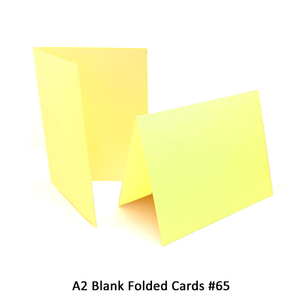 Light Yellow A2 Folded Cards - 12 or 50 (Blank)