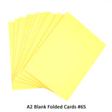 Light Yellow A2 Folded Cards - 12 or 50 (Blank)