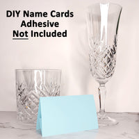 25 Pack - Light Blue DIY Table Tent Name Cards