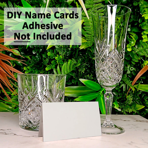 25 Pack - Light Gray DIY Table Tent Name Cards