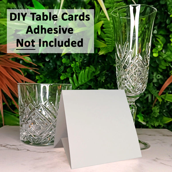 12 Pack - Light Gray DIY Table Tent Card