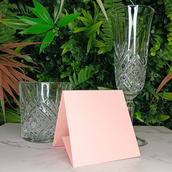 12 Pack - Light Pink DIY Table Tent Card