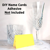 25 Pack - Light Yellow DIY Table Tent Name Cards