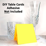 12 Pack - Light Yellow DIY Table Tent Card