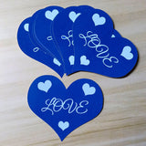 Heart Shapes Printed Design Love - 12 per order (Pricing for sizes vary)