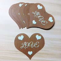 Heart Shapes Printed Design Love - 12 per order (Pricing for sizes vary)