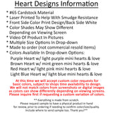 Heart Shapes Printed Design Love - 12 per order (Pricing for sizes vary)