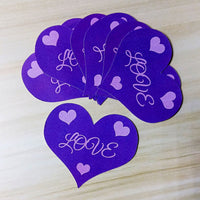 Heart Shapes Printed Design Love - 12 per order (Pricing for sizes vary)