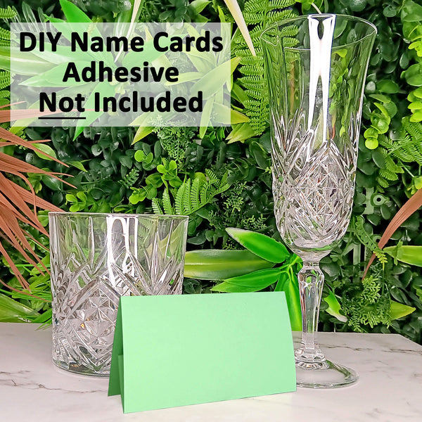 25 Pack - Mint Green DIY Table Tent Name Cards