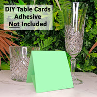 12 Pack - Mint Green DIY Table Tent Card