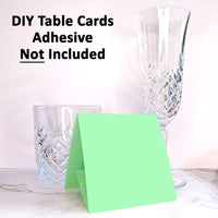 12 Pack - Mint Green DIY Table Tent Card