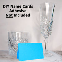 25 Pack - Ocean Blue DIY Table Tent Name Cards