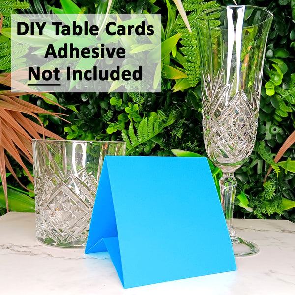 12 Pack - Ocean Blue DIY Table Tent Card