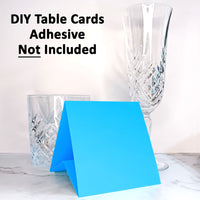 12 Pack - Ocean Blue DIY Table Tent Card