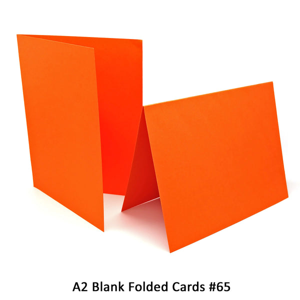 Orange A2 Folded Cards - 12 or 50 (Blank)