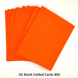 Orange A2 Folded Cards - 12 or 50 (Blank)