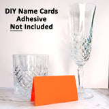 25 Pack - Orange DIY Table Tent Name Cards