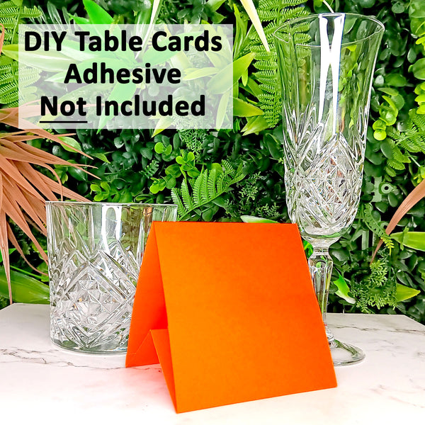 12 Pack - Orange DIY Table Tent Card