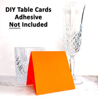 12 Pack - Orange DIY Table Tent Card