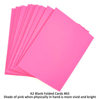 Pink A2 Folded Cards - 12 or 50 (Blank)