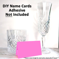 25 Pack - Pink DIY Table Tent Name Cards