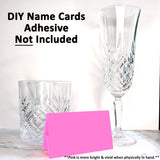 25 Pack - Pink DIY Table Tent Name Cards